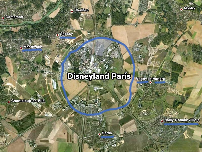 Mapa de Disneyland Par&iacute;s (Eurodisney)