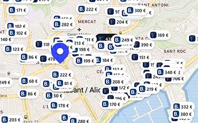 Hoteles chollo en el mapa
