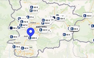 Hoteles chollo en el mapa