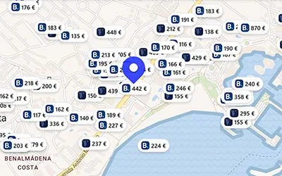 Hoteles chollo en el mapa