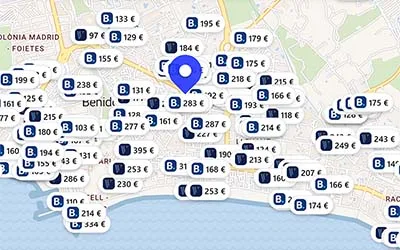 Hoteles chollo en el mapa