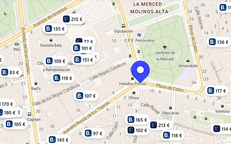 Hoteles chollo en el mapa