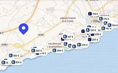 Hoteles chollo en el mapa