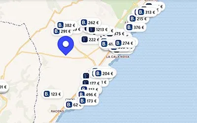 Hoteles chollo en el mapa