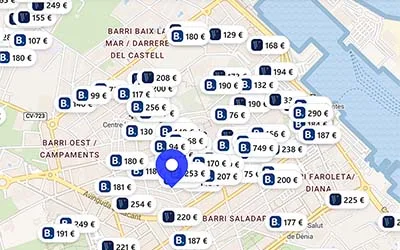 Hoteles chollo en el mapa