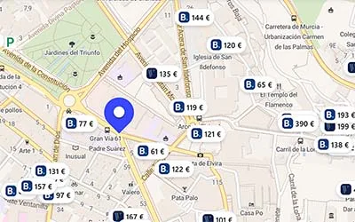 Hoteles chollo en el mapa