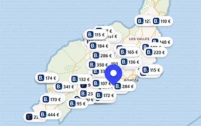 Hoteles chollo en el mapa