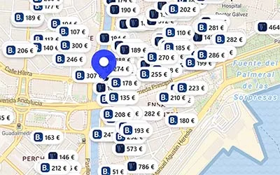 Hoteles chollo en el mapa