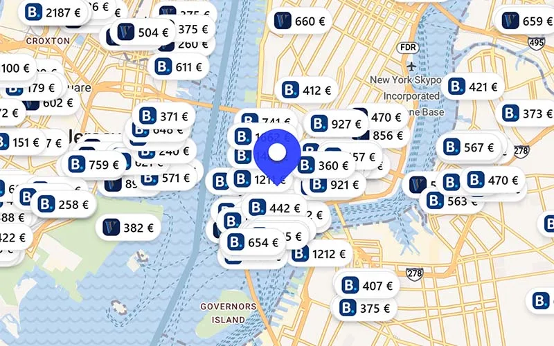 Hoteles chollo en el mapa