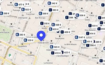 Hoteles chollo en el mapa