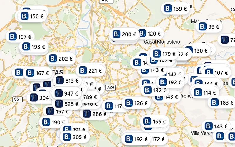 Hoteles chollo en el mapa
