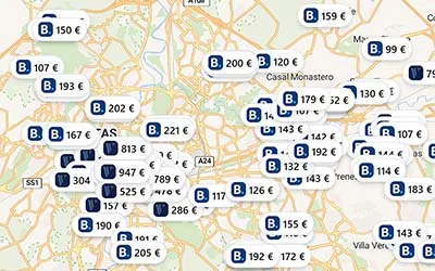 Hoteles chollo en el mapa