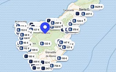 Hoteles chollo en el mapa