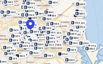 Hoteles chollo en el mapa